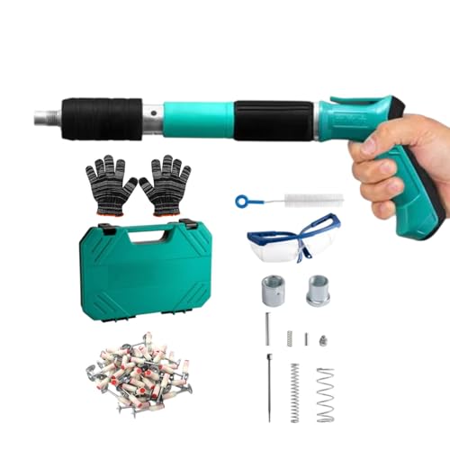 Opilroyn Kit de clavadora, grapadora portátil de hormigón pequeña con clavos, clavadora eléctrica de fijación de pared, clavadora de carpintería precisa para muebles, renovación del hogar