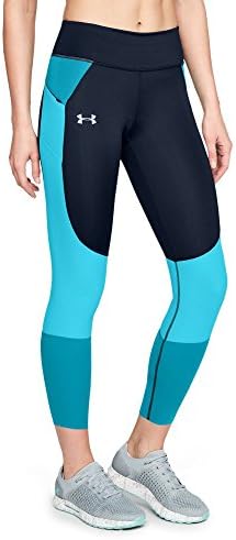 Under Armour Women's Speedpocket Run Crop, Academy (409)/Reflective, X-Large