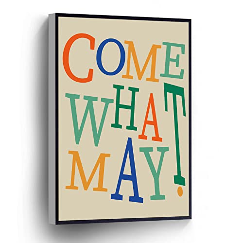 PUCHYUCT Come What May Canvas Wall Art Fun Bold Colours