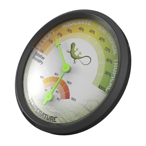 Abaodam Reptile Thermometer Dual Hygrothermograph Mini Thermohygrometer for Aquariums Temperature Humidity Meter
