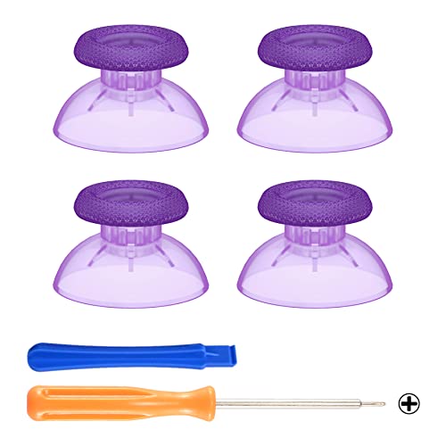 eXtremeRate 2 pares de botões de substituição roxo claro atômico para controle de PS5, joystick anal