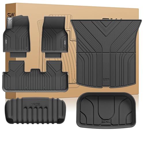 3W Tapis de Sol pour Tesla Model Y Standard 2026 Ensemble de 6, Tapis Coffre Voiture en Thorex™ Premium, Toutes Saisons, Antidérapant et Imperméable, Accessoires