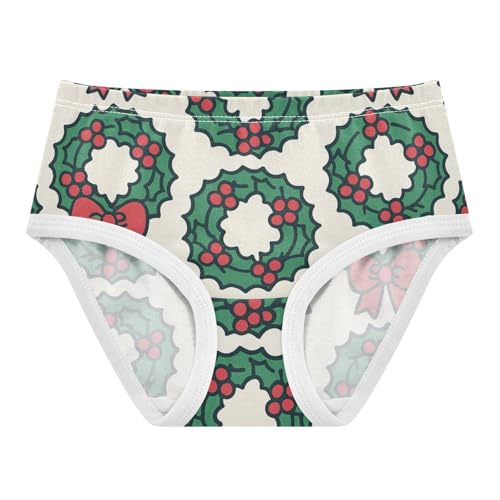 Wreath Seamless Girls' Underwear for Daily Wear Organic Underpants for Baby Girls in Sizes 2T,3T, 4T, 5T, 6Y and 8Y