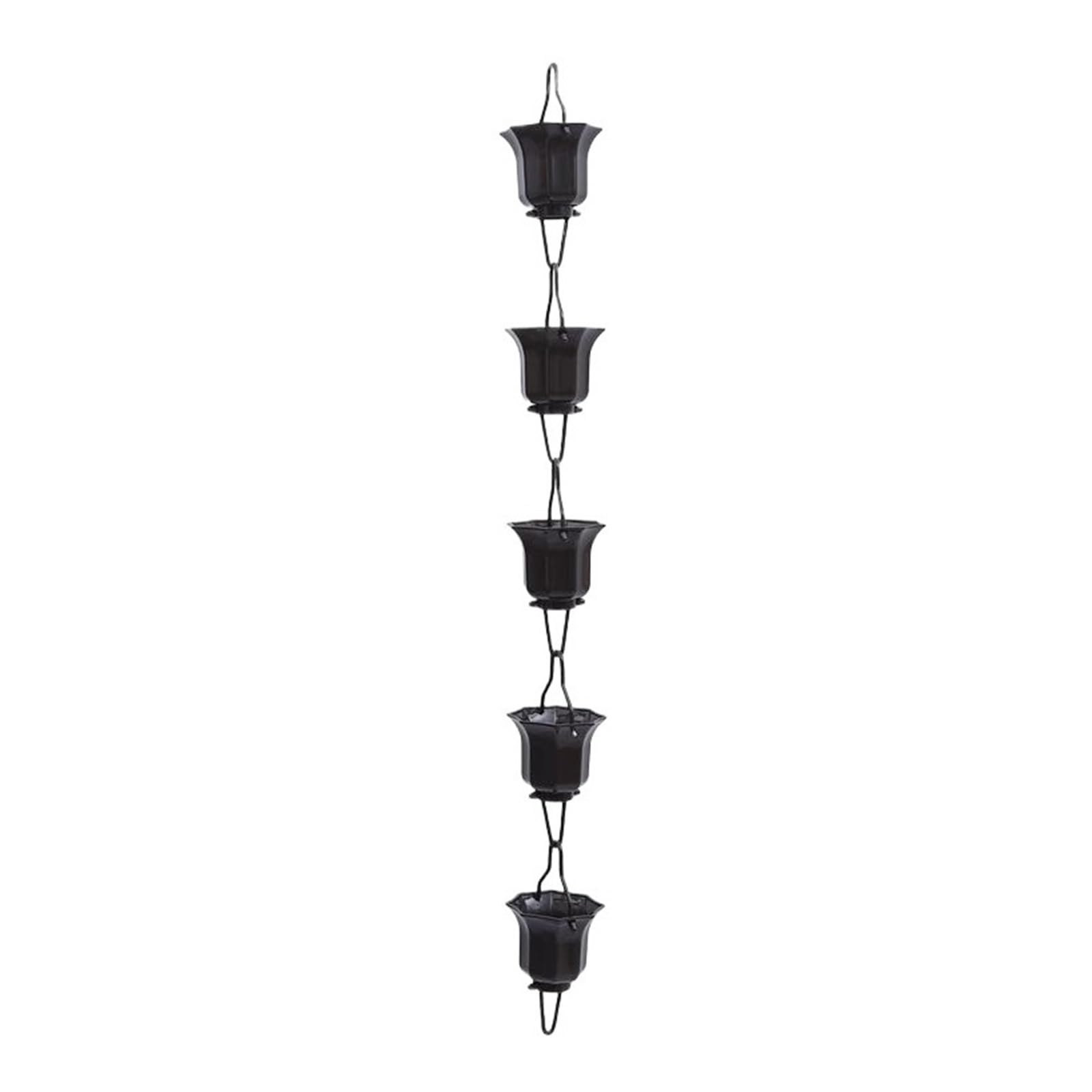 1pc 1m Metallo Catena Pioggia Raccoglitore for Grondaia Tetto Decorazione Esterna Drenaggio Pluviale Strumento Giardino Pratico E Bello(Style A)