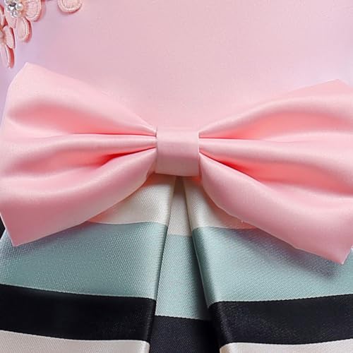 Vestido infantil rosa cómodo con forro de algodón Uonlytech 3