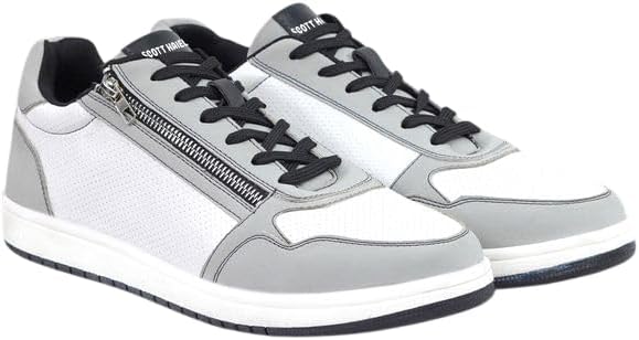 Men's ZipLace Fusion Sneakers | Synthetic Leather Upper with TPR Sole | Stylish & Comfortable Footwear for Daily Use, Casual Outing, Parties, Travel & Gifts