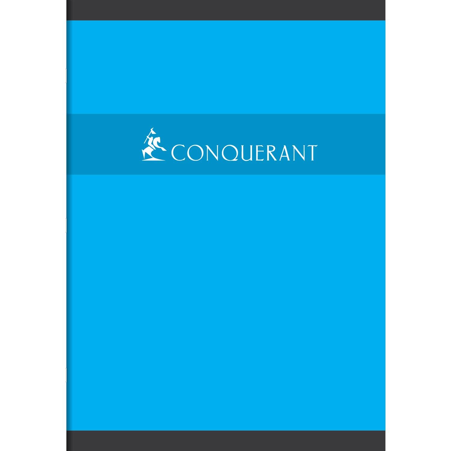 CONQUERANT Lot de 10 Cahiers A4 192 Pages 70g Petits Carreaux Coloris aléatoires