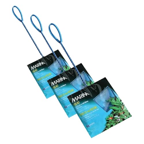 Image of Marina Blue Fine Nylon Net with Handle, Aquarium Maintenance Tool, Blue