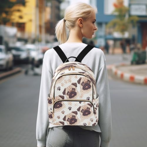 Mini sac à dos empreinte de patte mignonne au design compact ado