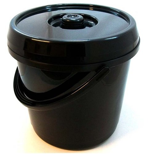14 Litre Nappy Bucket with Lid in Gloss Black Amazon.de Baby