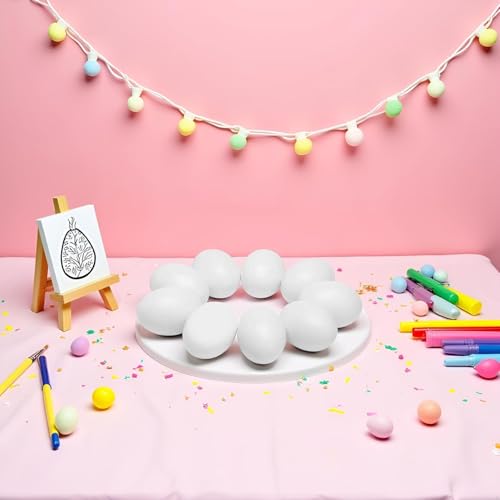 10 Stück künstliche Eier aus Kunststoff, künstliche Eier, DIY, Osterdekoration, Malerei und realistische Ei-Handwerk für Party, Heimdekoration