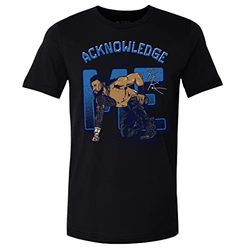 500 LEVEL Roman Reigns Shirt (Cotton, X-Large, Black) - WWE Men's Apparel - Roman Reigns Acknowledge Me WHT