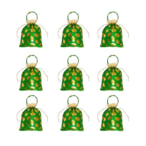 Image of VIG Enterprises Silky And Shiny Potli Batwa Bags /Thamboolam Bags For Wedding Party Return Gifts Party Gifts For Guest-