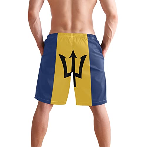 Men's Puerto Rico Flag Swim Trunks, Quick Dry Beach Board Shorts with Mesh Lining and Pockets3