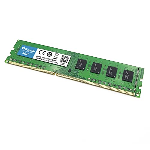 Image of DDR3 /DDR3L 8GB Kit (2x4GB) RAM 1600MHz CL11 UDIMM, Desktop Memory Module PC3-12800 /PC3L-12800 240-Pin 1.35V /1.5V 2Rx8 Dual Rank Non-ECC Unbuffered PC Computer RAM Stick Upgrade - Green