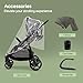 Mompush Nova Infant Baby Stroller for Newborn to Toddler, Oversized Seat up to 50 lbs, All-Terrain 10