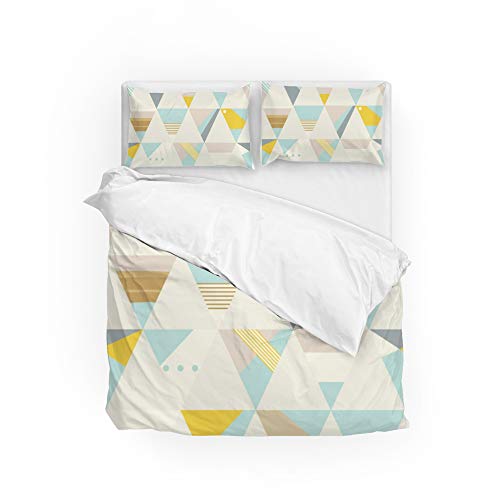 Parure de lit 3 pièces avec housse de couette triangle vector et 2 taies d'oreiller - 2