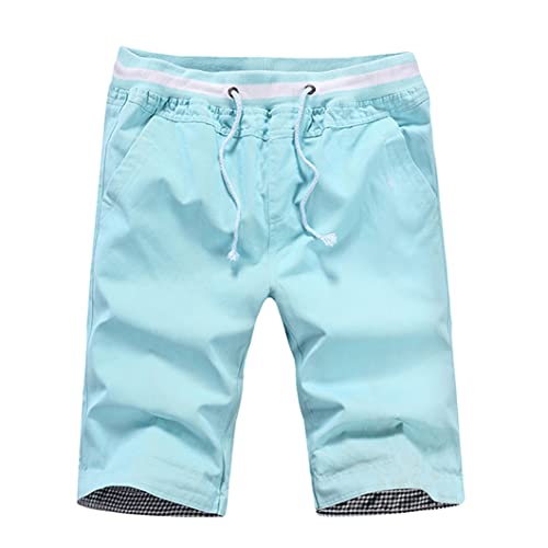 Short d'été décontracté homme en coton à taille élastique - 5