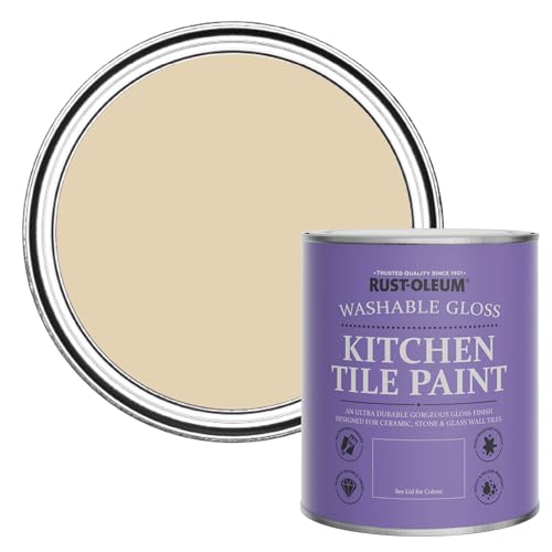 Rust-Oleum Beige water resistant Kitchen Tile Paint in Gloss Finish - Sandhaven 750ml