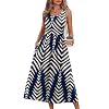 WIHOLL Summer Dresses for Women Flowy Casual Midi Dress Beach Vacation Sundresses with Pockets