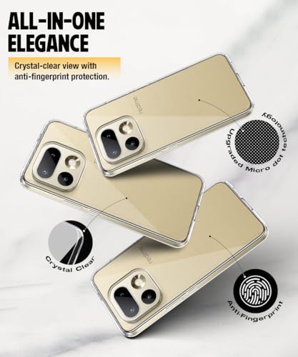 Image of WOW IMAGINE Transparent Back Cover Case for Realme 16 Pro 5G | Raised Bumps for Full Device & Camera Protection Shockproof TPU Silicone Back Case Mobile Cover - Transparent