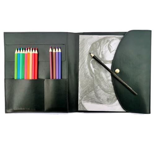 Couverture de carnet de croquis 14x21.6 cm avec étui crayon