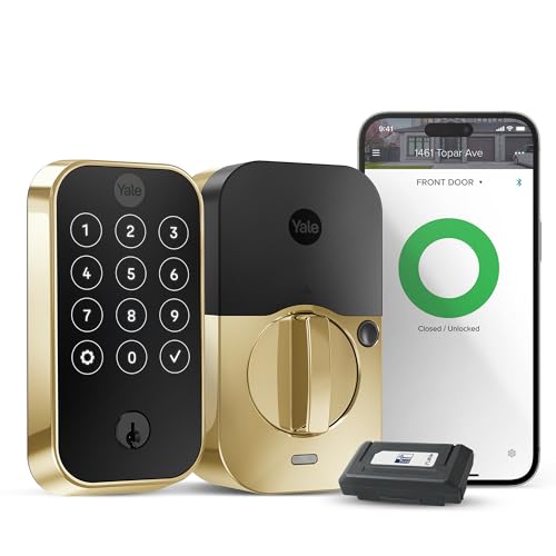 Yale Assure Lock 2 Touch Deadbolt, Lifetime Brass Keyed Smart Lock with Z-Wave Plus Connected Touchscreen Keypad for Code Entry, YRD420-ZW2-P05