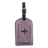 VALICLUD Gepäckanhänger Kofferanhänger Reise Id Anhänger mit Strasssteinen Pu Pink für Flugreisen Kreuzfahrten Rucksacktaschen