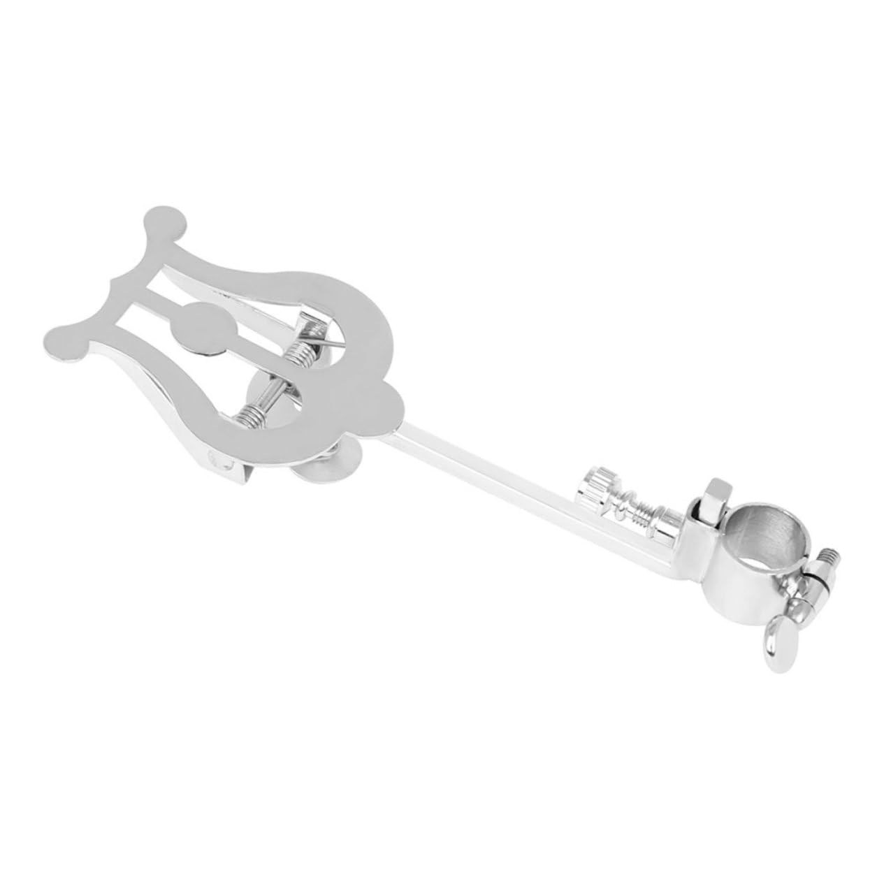 JOINPAYA Portable Music Stand with Adjustable Knob Folding Lyre Holder for Music Secure Clamp for Practice and Performances Sleek Design for Players