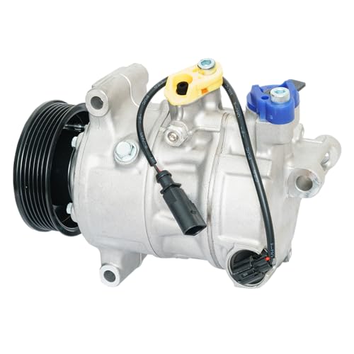 AC Compressor with Clutch Assembly for 2004-2018 Audi A4/A5/A6/A8/Q3/Q5/Q7 & Porsche Macan & allroad/Quattro for 2.0L 3.0L 3.6L V6 Engines Direct Fit Replacement OEM 6SEU14C 8E0260805BA Denso