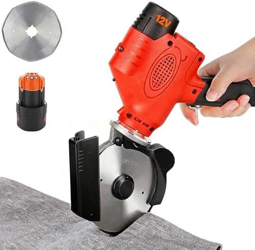 Powerful Electric Rotary Fabric Cutter 2000mAh Battery for Effortless Leather, Carpet & Fabric Cutting Precision Tool for Seamless DIY Projects (100mm)