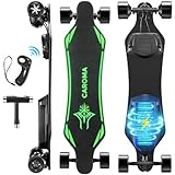 Caroma Electric Skateboard with Remote, 1200 W Brushless Motor Electric Longboard, 28 Mph Top Speed & 16/28 Miles Range, Suitable for Adults & Teens Beginners, 4 Speeds Adjustment, Glow in The Dark