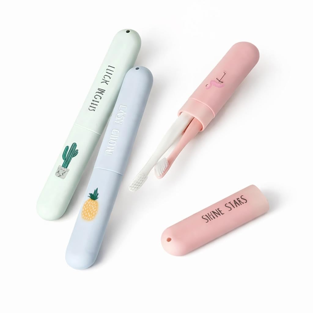 IvBuyNest Portable Toothbrush Case Set (Pack of 3) | Travel Toothbrush Holder Box | Waterproof, Lightweight & Hygienic Storage for Kids & Adults – Random Colors-image-24