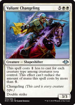 Magic: the Gathering - Valiant Changeling - Fearless Color Change