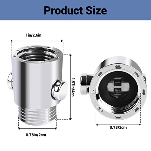 Shower Shut Off Valve G1/2'' Universal Button Type Water Flow Control Valve Bathroom Water Flow Control Valve For Shower Arm And Hose Or Bidet Sprayer, Silver #TOP1