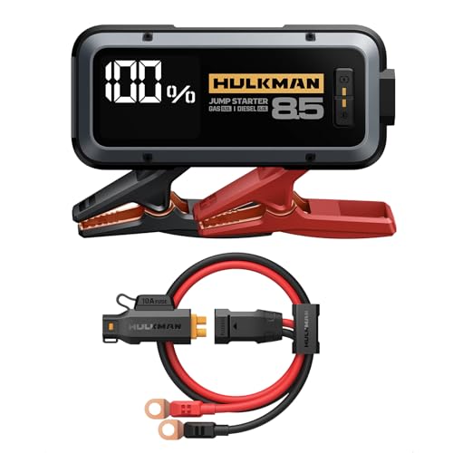Image of Hulkman Alpha 85 Smart Portable Jump Starter with Battery Conversion Cable