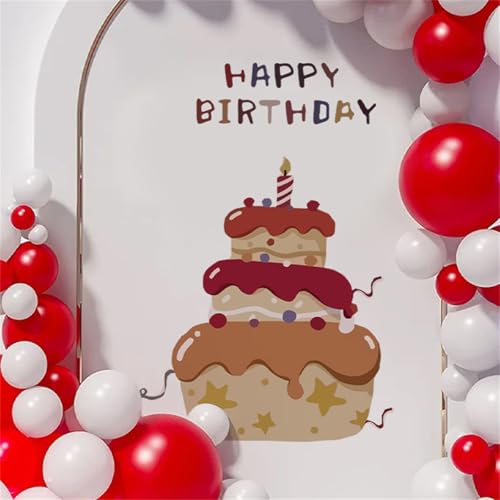 Vinilo decorativo de cumpleaños con pastel 21.84x31.7 in miniatura 6