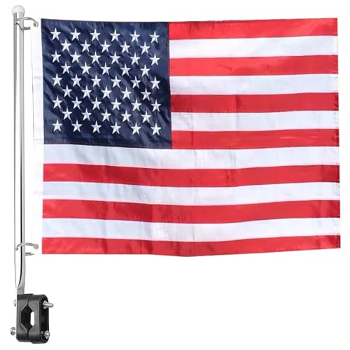 Support de drapeau américain en acier inoxydable pour balcon de bateau résistant et durable