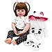 Produktbild iCradle Reborn Dolls 24 Zoll/ 61cm Realistische Reborn Panda Babypuppen Mädchen Weiche Silikon Vinyl Kleinkind Reborn Baby Doll Magnetisch Mund (24)