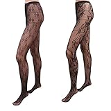 Ciieeo Collants Résille pour Femme en Spandex Noir, Haute Élasticité et Respirants, Style Rétro Chic, Pack 2 Pièces Accessoires, pour L'été Port Quotidien