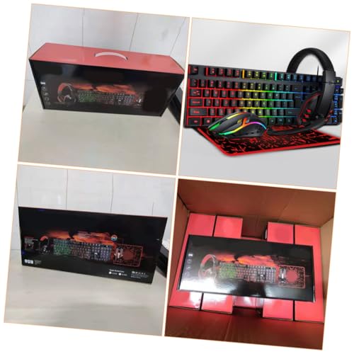 Souris ergonomique et clavier rétroéclairé casque tapis pc - 5