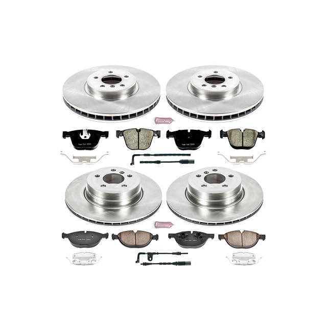 Image of PowerStop Front and Rear Brake Kit for BMW X6 2008-09 - Z17 Ceramic Brake Pads & Disc Rotors Replacement, KOE6145