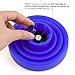 Foldable Blow Dryer Diffuser, Segbeauty Travel Hair-styling Hair Diffuser, Professional Dryer Diffuser Attachment for Natural Thick Curly Hair with Nozzle 1.54 to 1.69 inches - Blue