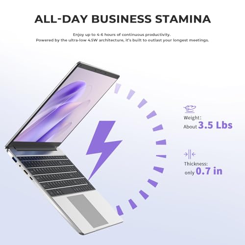 Image of 2026 Windows 11 Pro Business Laptop Computer, 15.6 inch FHD IPS, 8GB RAM 256GB SSD, Core M3 (Beats N4000), Lightweight Portable, Ideal for Students & Business