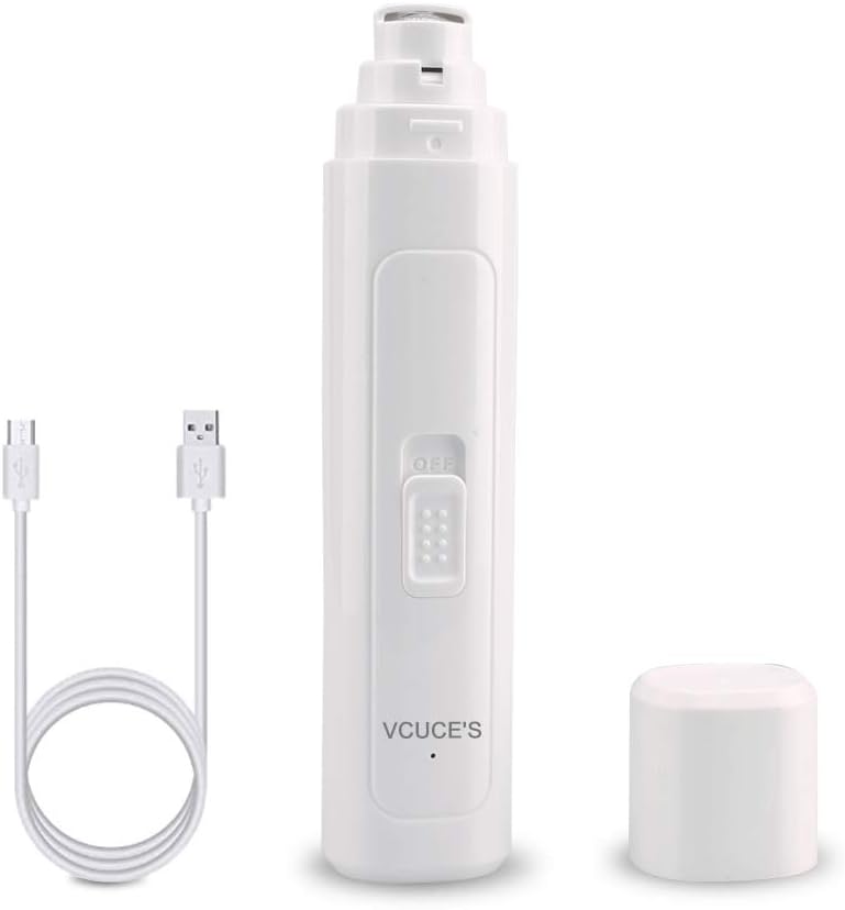 VCUCES Dog Nail Clippers,Pet Cat Dremmel Quiet Polish,Rechargeable-Silent and Painless-Cat Claws Trimmer,Suitable for Large,Medium and…