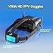 BETAFPV VR04 HD FPV Goggles with 1080P Resolution, 4.5'' Screen LCD, Micro SD Slot, 2 2600mAh Lipo Batteries Up to 3H, Adjustable Headband, Support Recording Replay Compatible for P1 Air Unit VTX