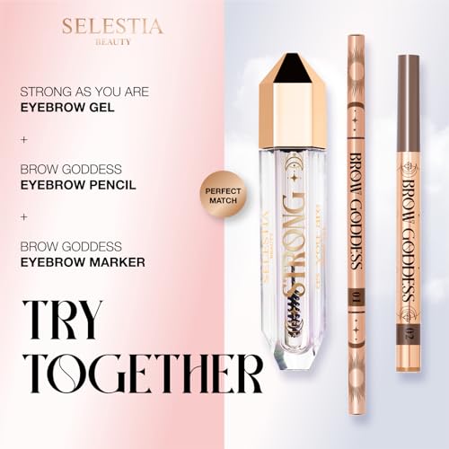 Image of SELESTIA BEAUTY Clear Eyebrow Gel - Long-Lasting Formula for Strong Hold & Natural Finish, Clump & Flake Free - Taming & Defining Brow Lamination Gel, 0.095 fl.oz. - Strong As You Are