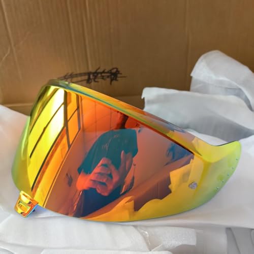 ヘルメット シールド, VZ400 バイクヘルメットレンズ Shark Skwal i3 D-Skwal 3 Ridill 2 VZ400 ヘルメットバイザー ヘルメットアクセサリー(Tea Revo Red)