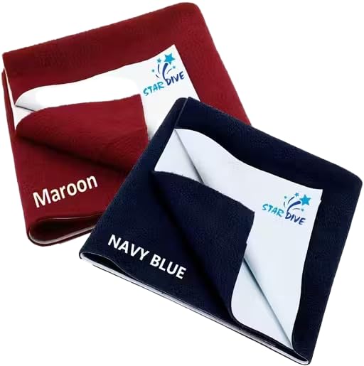 Star Dive Waterproof Drysheet, Baby Bed Protector, Urine Sheet, Washable, Reusable, Breathable, Skin Friendly, Heat Free Multicolor JTC_S_(50X70cm)_C67_(Pack of 2)-picture-17