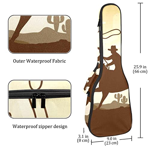 Housse pour ukulélé silhouette cowboy équitation 10 mm rembourrage épais 53,3 cm sac de transport pour ukulélé avec… - Les Beatles, Paul McCartney, John Lennon, RIngo Starr, George Harrison Housse pour ukulélé silhouette cowboy équitation 10 mm rembourrage épais 53,3 cm sac de transport pour ukulélé avec… – Image 5